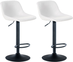 2er Set Barhocker Loft Kunstleder - wei�