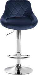 Barhocker Lazio Samt chrom - blau