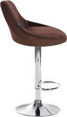 Barhocker Lazio Samt chrom - braun