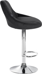 Barhocker Lazio Samt chrom - schwarz