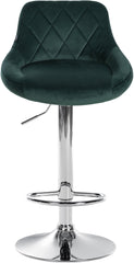 Barhocker Lazio Samt chrom - dunkelgr�n