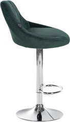 Barhocker Lazio Samt chrom - dunkelgr�n
