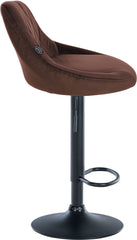 Barhocker Lazio Samt schwarz - braun