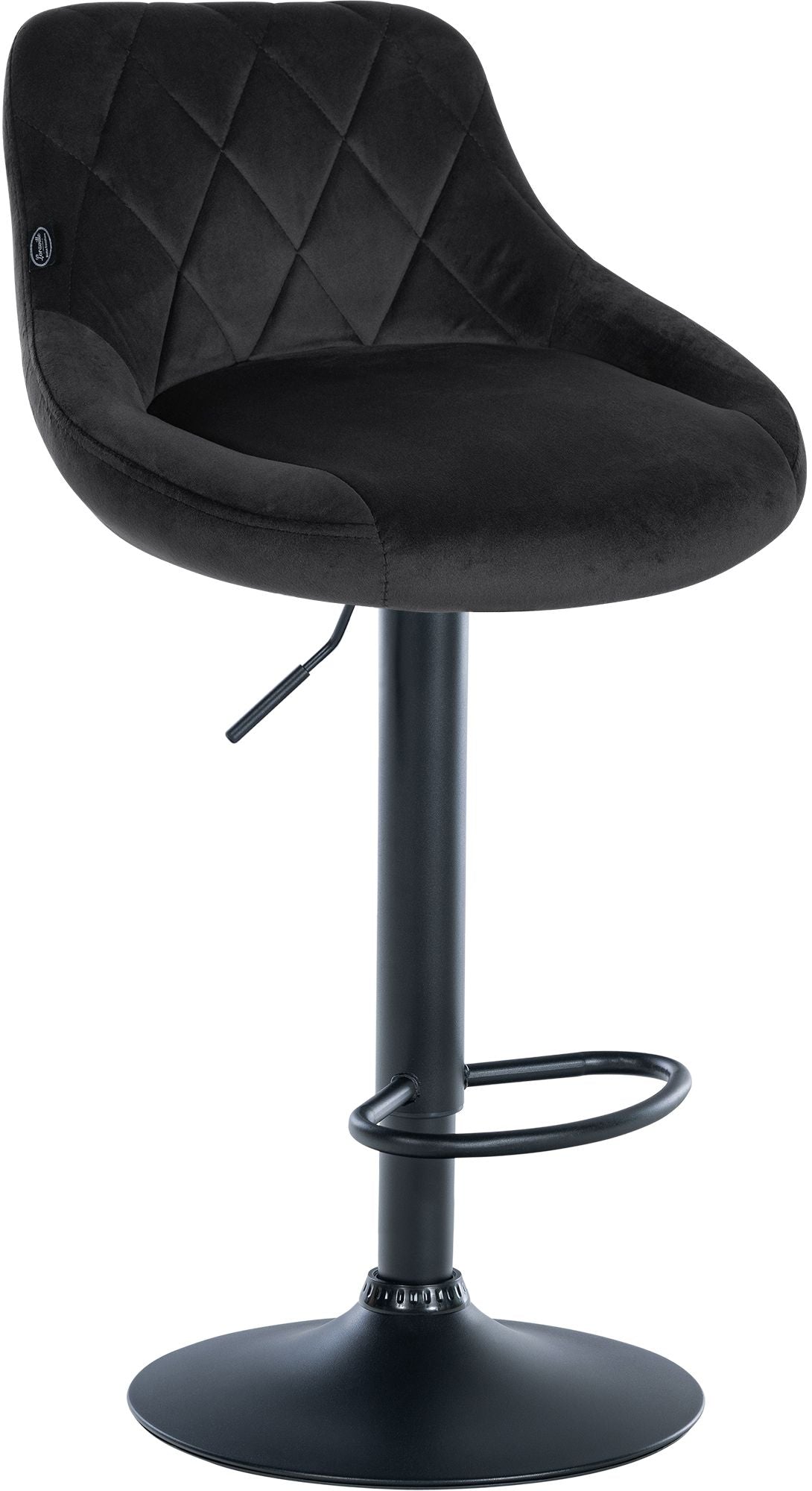 Barhocker Lazio Samt schwarz - schwarz
