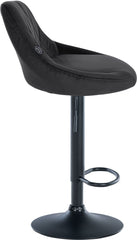 Barhocker Lazio Samt schwarz - schwarz