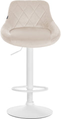 Barhocker Lazio Samt wei� - creme