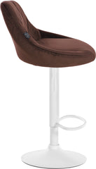 Barhocker Lazio Samt wei� - braun
