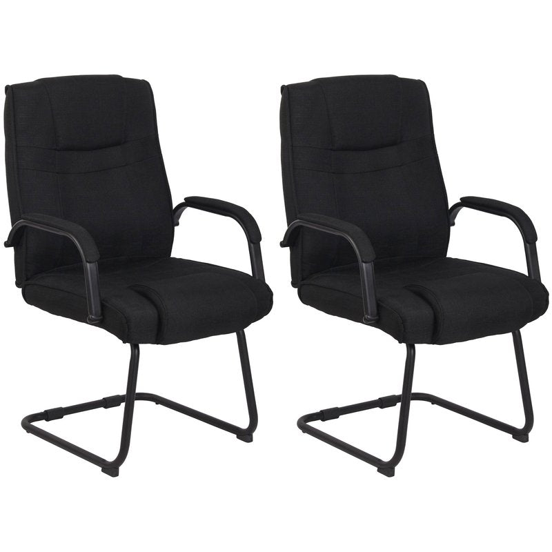 2er Set St�hle Attila Stoff - schwarz/schwarz