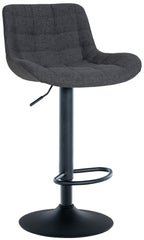 Barhocker Tover Stoff - schwarz