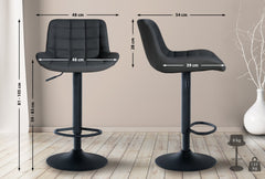2er Set Barhocker Tover Kunstleder - schwarz