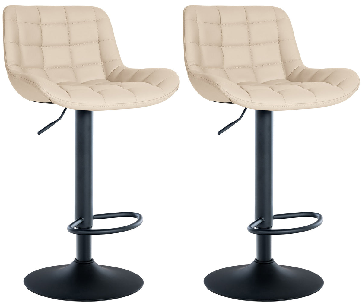 2er Set Barhocker Tover Kunstleder - creme