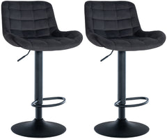2er Set Barhocker Tover Samt - schwarz