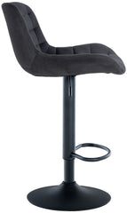 2er Set Barhocker Tover Samt - schwarz