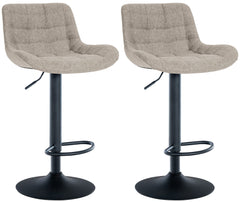 2er Set Barhocker Tover Stoff - taupe