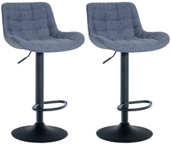 2er Set Barhocker Tover Stoff - blau