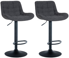 2er Set Barhocker Tover Stoff - schwarz