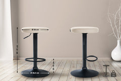 Barhocker Ponte Kunstleder schwarz - creme