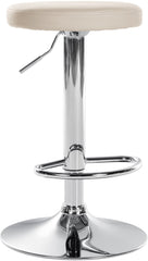 Barhocker Ponte Kunstleder chrom - creme