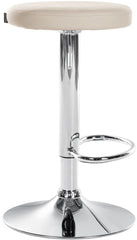 Barhocker Ponte Kunstleder chrom - creme