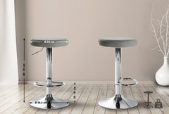 Barhocker Ponte Samt chrom - grau