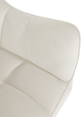 Esszimmerstuhl Swing Samt schwarz - creme