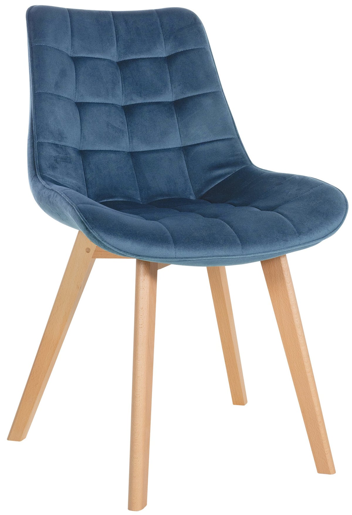 Stuhl Brook Samt - blau