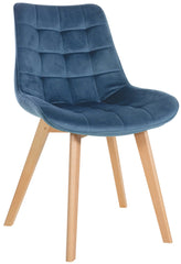 Stuhl Brook Samt - blau