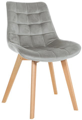 Stuhl Brook Samt - grau