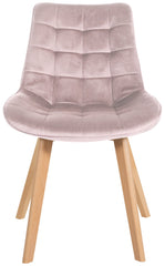 Stuhl Brook Samt - pink