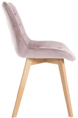 Stuhl Brook Samt - pink