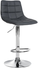 2er Set Barhocker Jerry Kunstleder chrom - grau