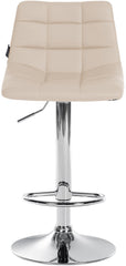 2er Set Barhocker Jerry Kunstleder chrom - creme