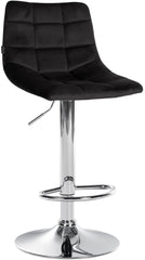 2er Set Barhocker Jerry Samt chrom - schwarz