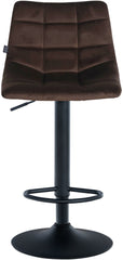 2er Set Barhocker Jerry Samt schwarz - braun