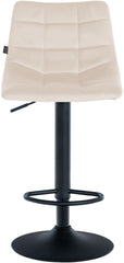2er Set Barhocker Jerry Samt schwarz - creme