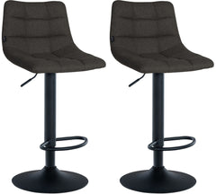 2er Set Barhocker Jerry Stoff schwarz - dunkelgrau