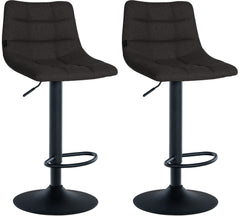 2er Set Barhocker Jerry Stoff schwarz - schwarz