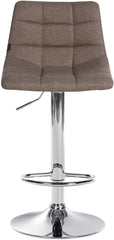 2er Set Barhocker Jerry Stoff chrom - taupe