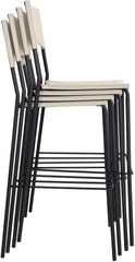 Barhocker Genua Schwarz - creme