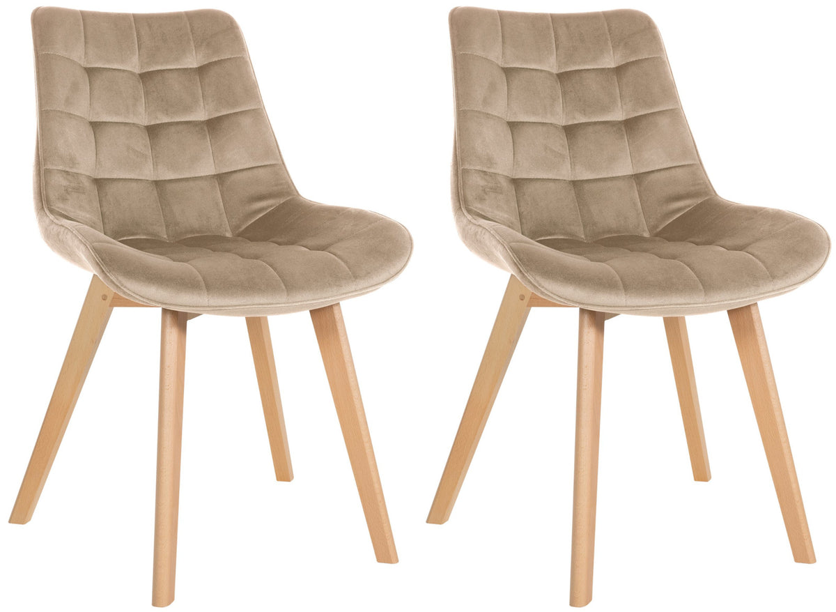 2er Set Stühle Brook Samt - braun