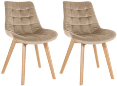 2er Set Stühle Brook Samt - braun