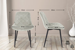 Stuhl Springs Samt - creme