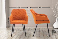 Esszimmerstuhl Shila Stoff - orange