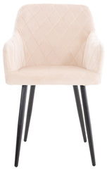 2er Set Esszimmerstuhl Shila Samt - beige
