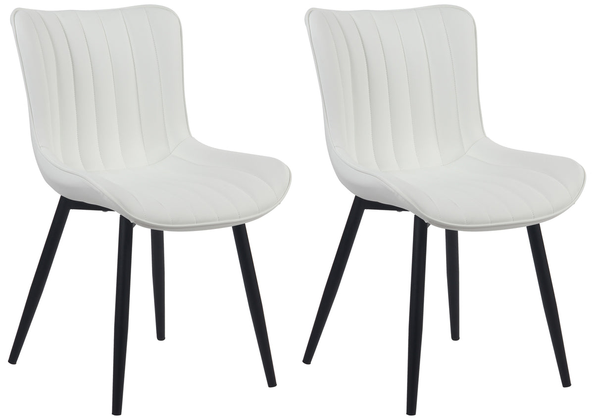 2er Set Stühle Largo Kunstleder - weiß
