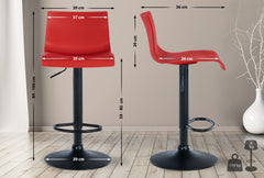Barhocker Branford Kunststoff - rot