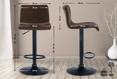 Barhocker Branford Stoff - braun