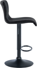 Barhocker Branford Stoff - schwarz