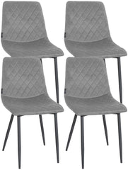 4er Set Stühle Telde Samt - grau
