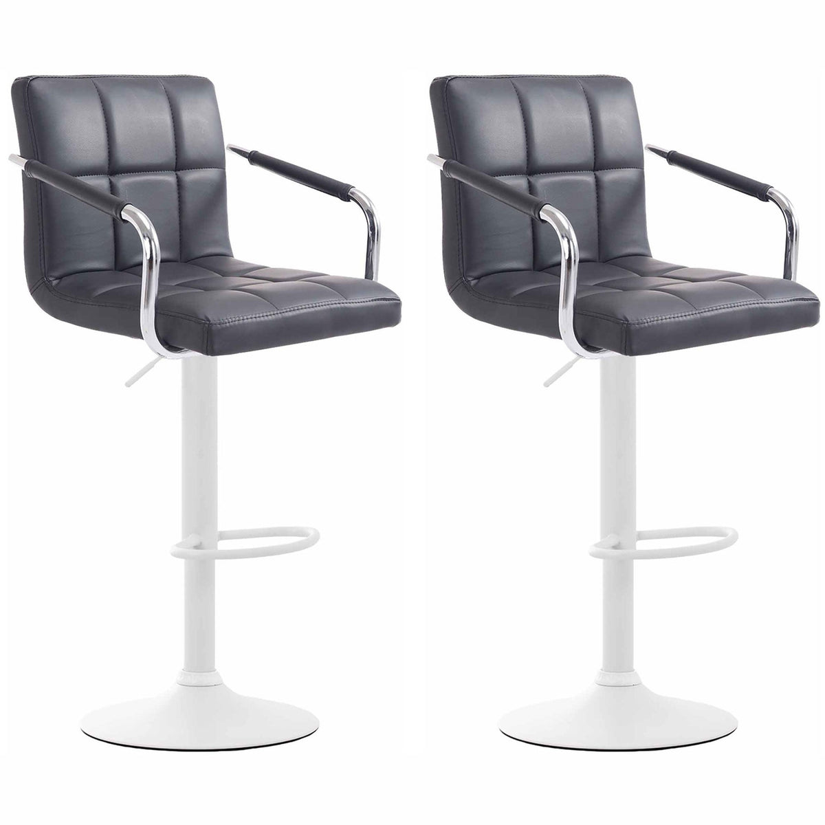 2er Set Barhocker Lucy V2 weiß - schwarz